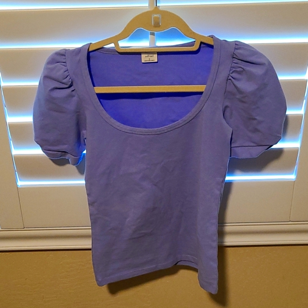 Aritzia Wilfred Awe blouse, Soft iris